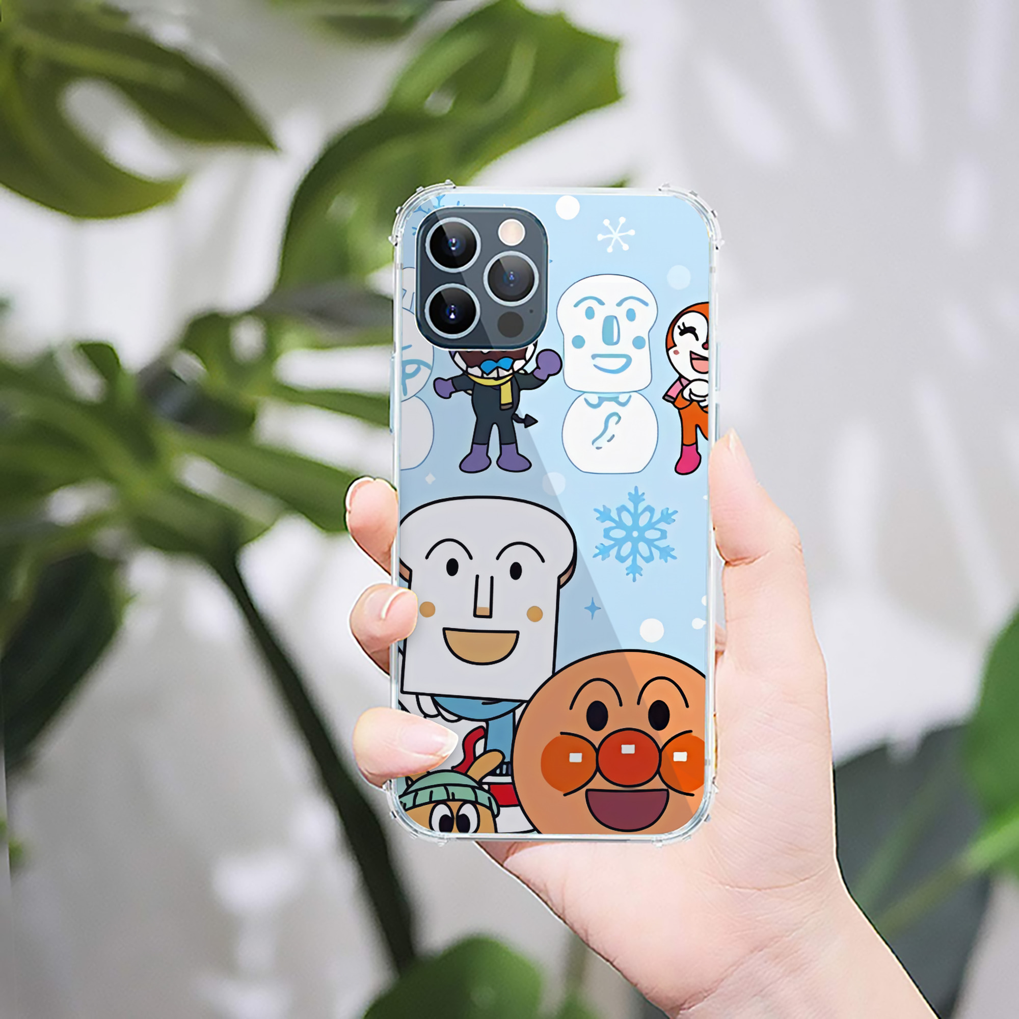 （画像用） アンパンマン Anpanman 【iPhone 12シリーズ対応】透明スマホケース（クリアソフトケース）